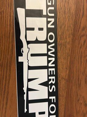 Gun Owner for Trump Sticker 10x3”